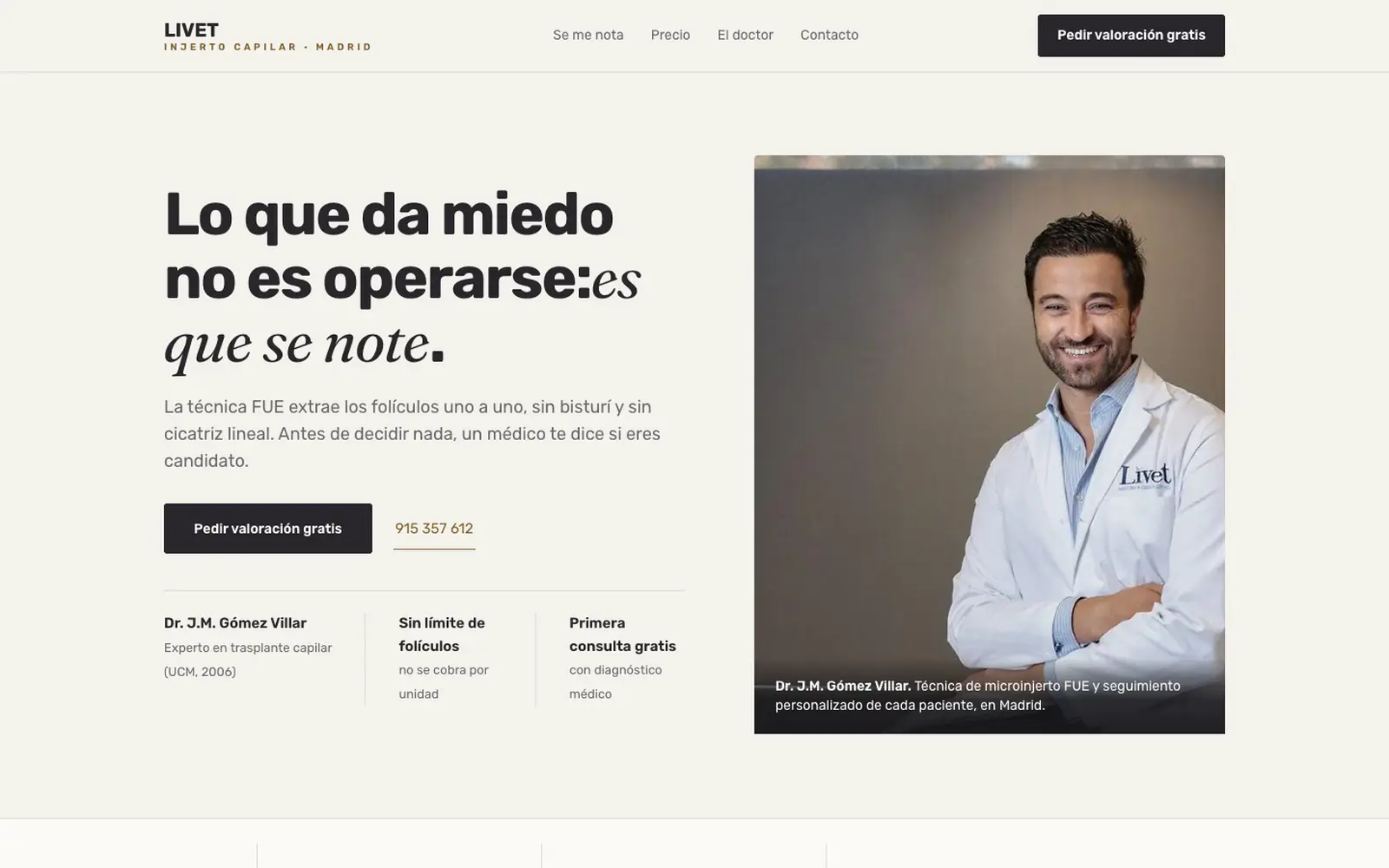 La misma web rehecha.